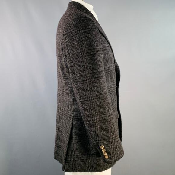 POLO by RALPH LAUREN Size 42R Brown Purple Glenplaid Virgin Wool Sport Coat - Picture 3 of 12